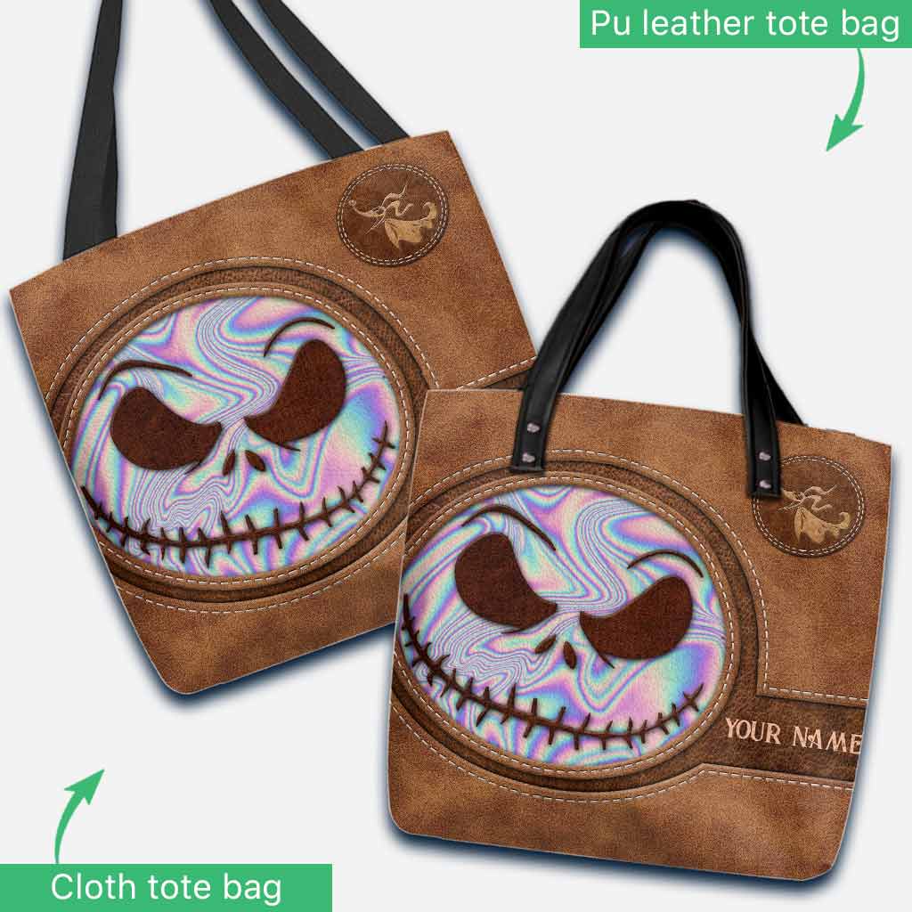 Personalized Nightmare Tote Bag Custom Name Gift for Halloween