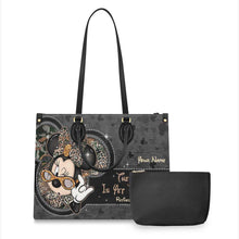 Load image into Gallery viewer, Personalized Leather Handbag with Custom Name Gift for Her
