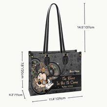Load image into Gallery viewer, Personalized Leather Handbag with Custom Name Gift for Her
