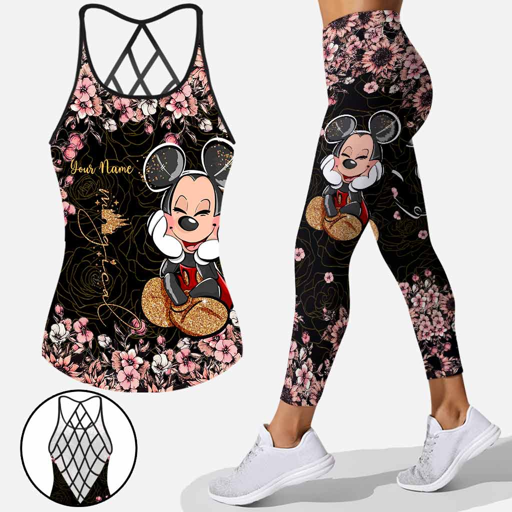 Personalized Cross Tank Top & Leggings with Custom Name for Kids