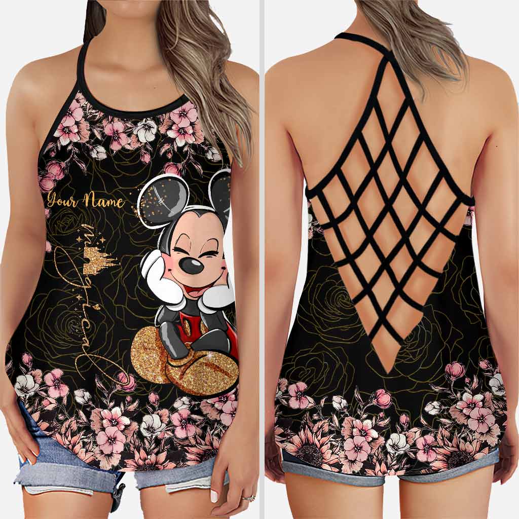 Personalized Cross Tank Top & Leggings with Custom Name for Kids