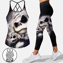Load image into Gallery viewer, Custom Name Halloween Cross Tank Top &amp; Leggings for Women
