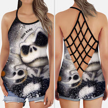 Load image into Gallery viewer, Custom Name Halloween Cross Tank Top &amp; Leggings for Women
