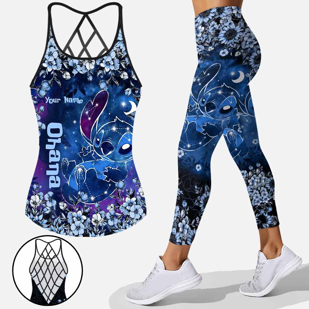 Personalized Cross Tank Top & Leggings Set for Mom's Day Gift