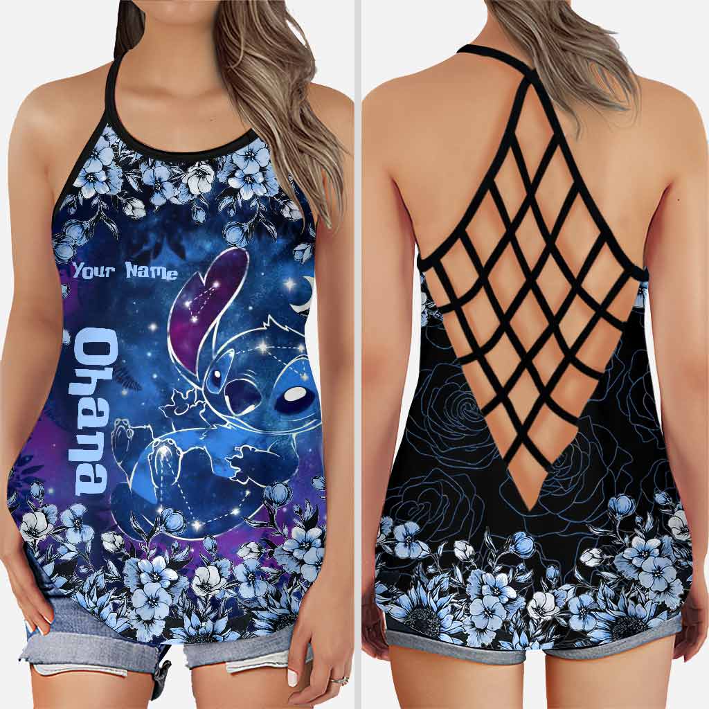 Personalized Cross Tank Top & Leggings Set for Mom's Day Gift