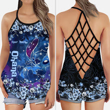 Load image into Gallery viewer, Personalized Cross Tank Top &amp; Leggings Set for Mom's Day Gift
