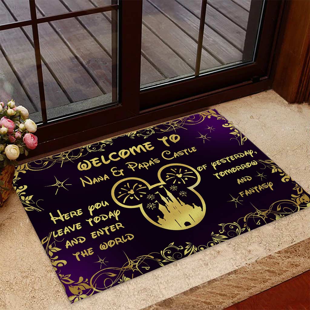 Personalized Doormat Welcome to Nana & Papa's Castle Gift