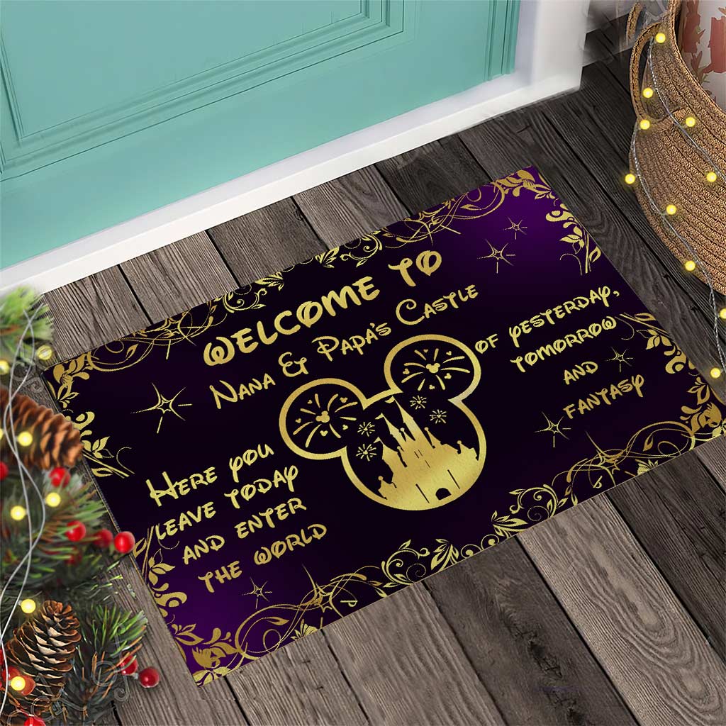 Personalized Doormat Welcome to Nana & Papa's Castle Gift