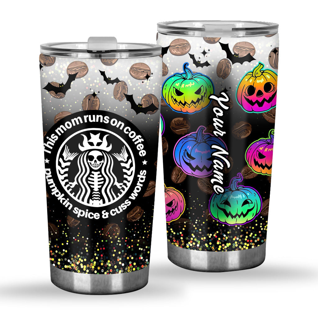 Personalized Halloween Tumbler Custom Name for Mom