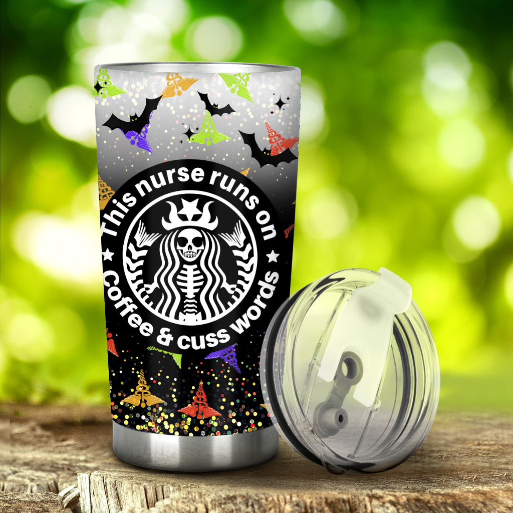 Personalized Halloween Nurse Tumbler Custom Name Gift for Nurse