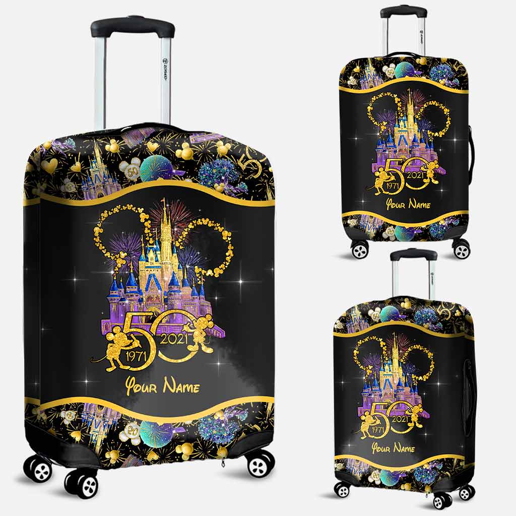 Personalized Luggage Cover for 50th Anniversary | Custom Name