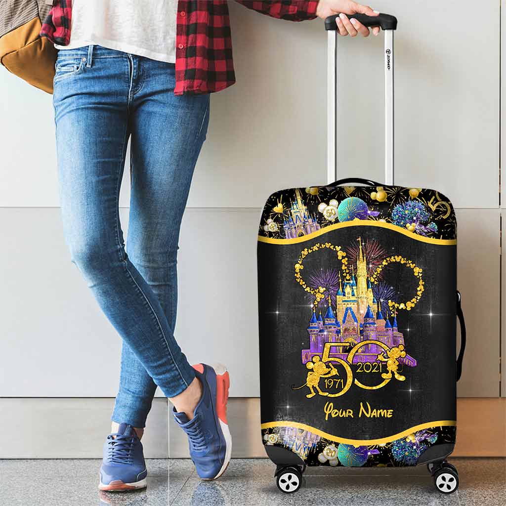 Personalized Luggage Cover for 50th Anniversary | Custom Name