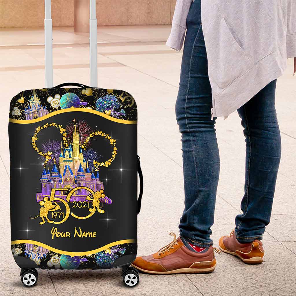 Personalized Luggage Cover for 50th Anniversary | Custom Name