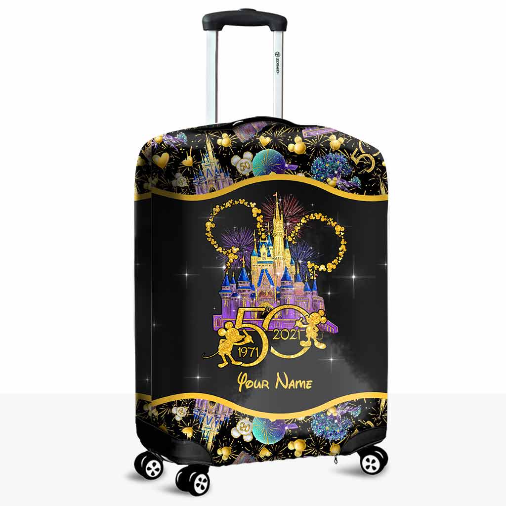 Personalized Luggage Cover for 50th Anniversary | Custom Name