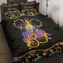 Load image into Gallery viewer, Personalized 50th Anniversary Mouse Quilt Set for Couples
