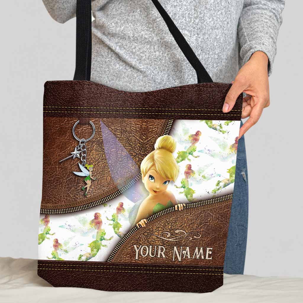 Personalized Tinkerbell Tote Bag Custom Name Gift for Mom