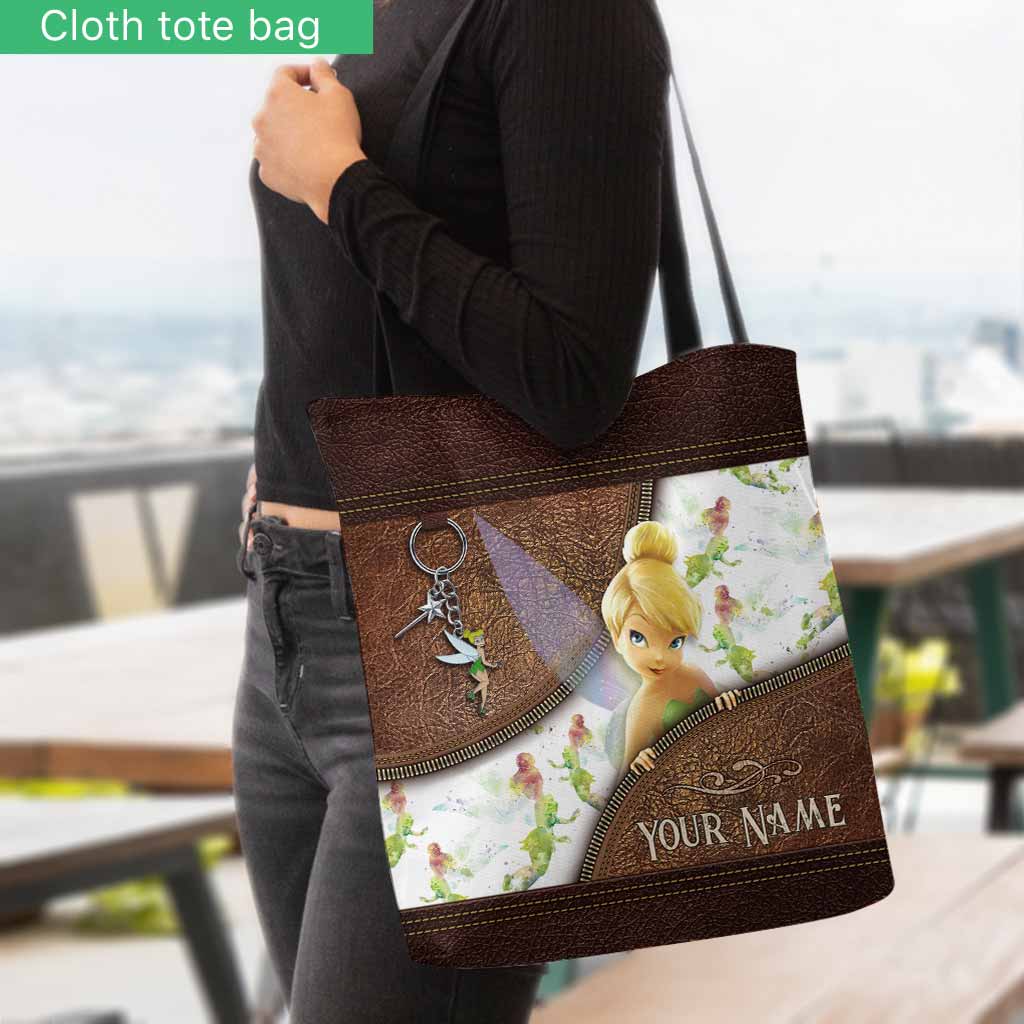 Personalized Tinkerbell Tote Bag Custom Name Gift for Mom