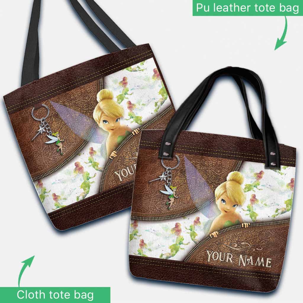 Personalized Tinkerbell Tote Bag Custom Name Gift for Mom