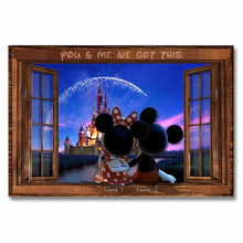 Load image into Gallery viewer, Personalized Mouse Poster Custom Names Gift for Couples
