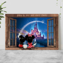 Load image into Gallery viewer, Personalized Mickey &amp; Minnie Mouse Poster Gift for Couples
