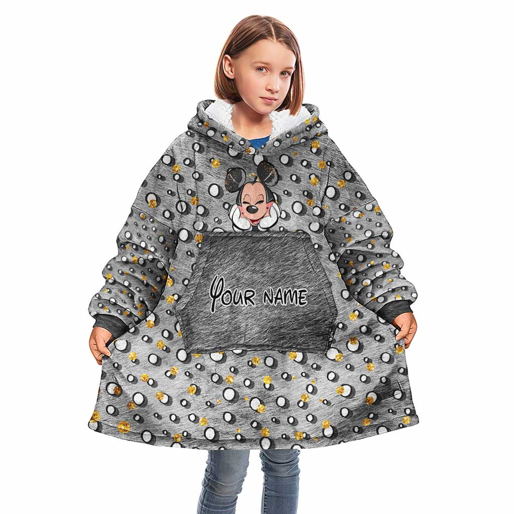 Personalized Magical Mouse Ears Blanket Hoodie Custom Name Gift for Kids