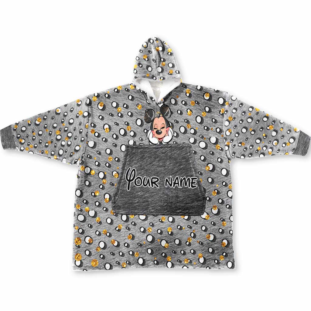 Personalized Magical Mouse Ears Blanket Hoodie Custom Name Gift for Kids