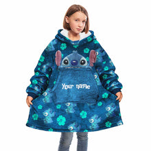 Load image into Gallery viewer, Personalized Ohana Blanket Hoodie Custom Name Gift for Family
