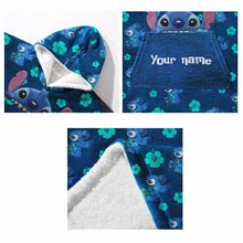 Load image into Gallery viewer, Personalized Ohana Blanket Hoodie Custom Name Gift for Family
