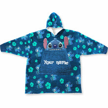 Load image into Gallery viewer, Personalized Ohana Blanket Hoodie Custom Name Gift for Family
