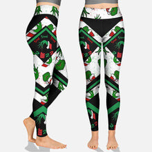 Load image into Gallery viewer, Personalized Grinch Christmas Hoodie and Leggings Set for Family
