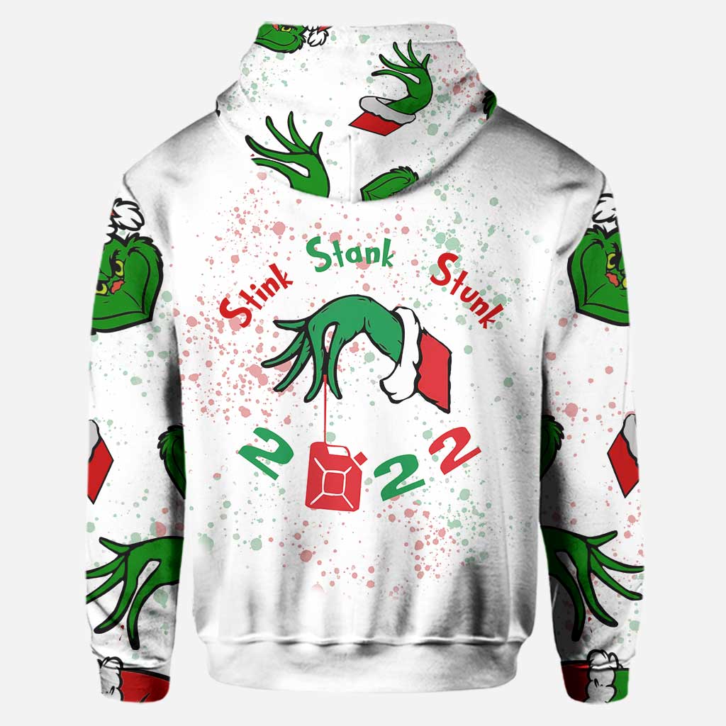Personalized Grinch Christmas Hoodie and Leggings Set for Family