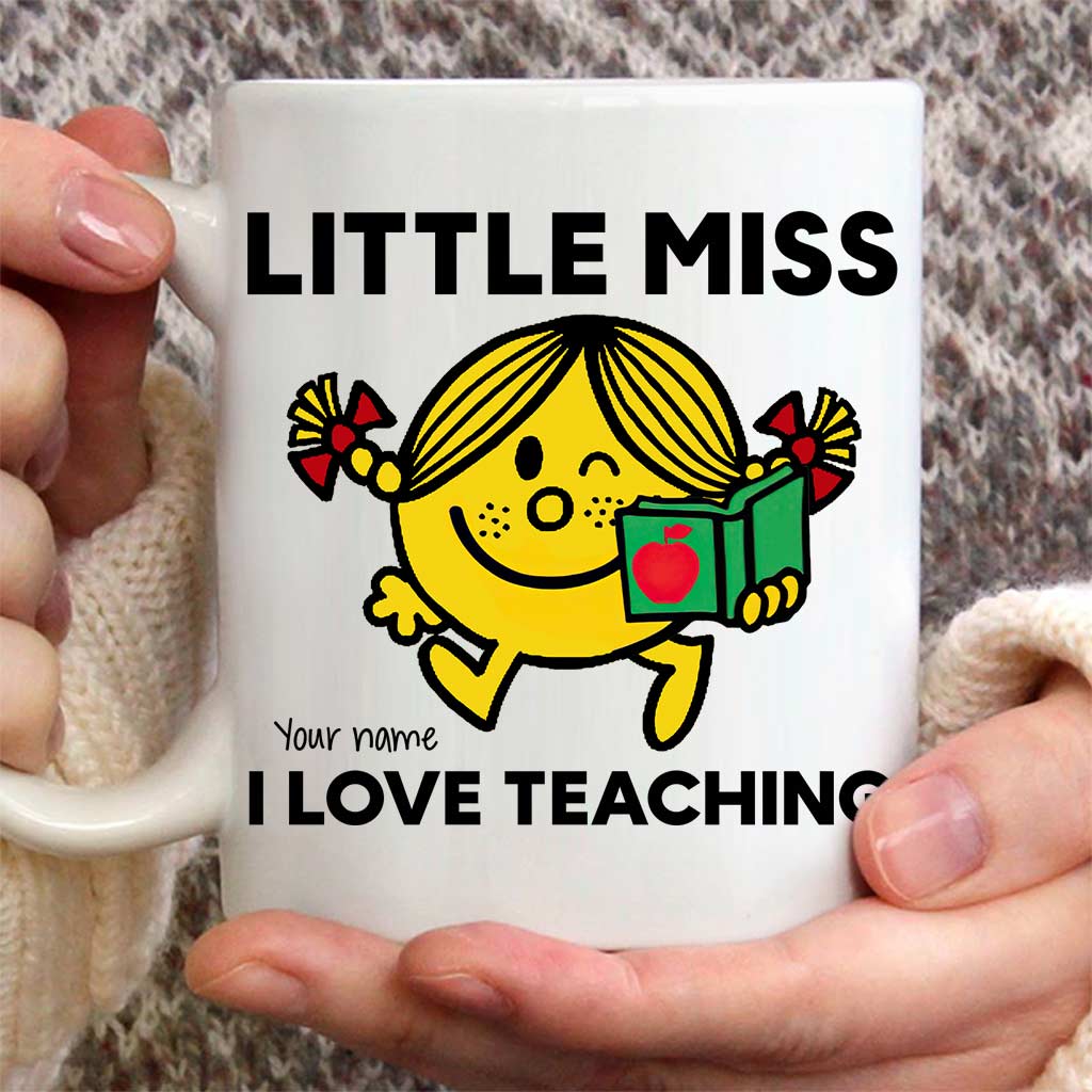 Personalized Teacher Mug with Name and Fun Design for Classroom
