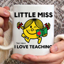 Load image into Gallery viewer, Personalized Teacher Mug with Name and Fun Design for Classroom
