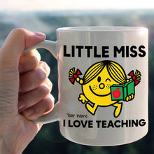 Load image into Gallery viewer, Personalized Teacher Mug with Name and Fun Design for Classroom
