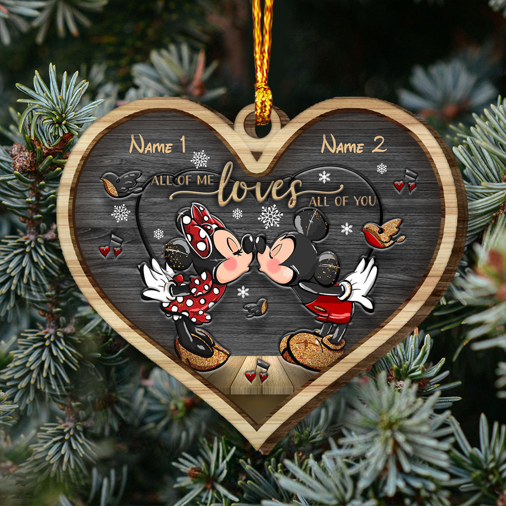 Personalized Layered Wood Christmas Ornament with Names | Unique Gift