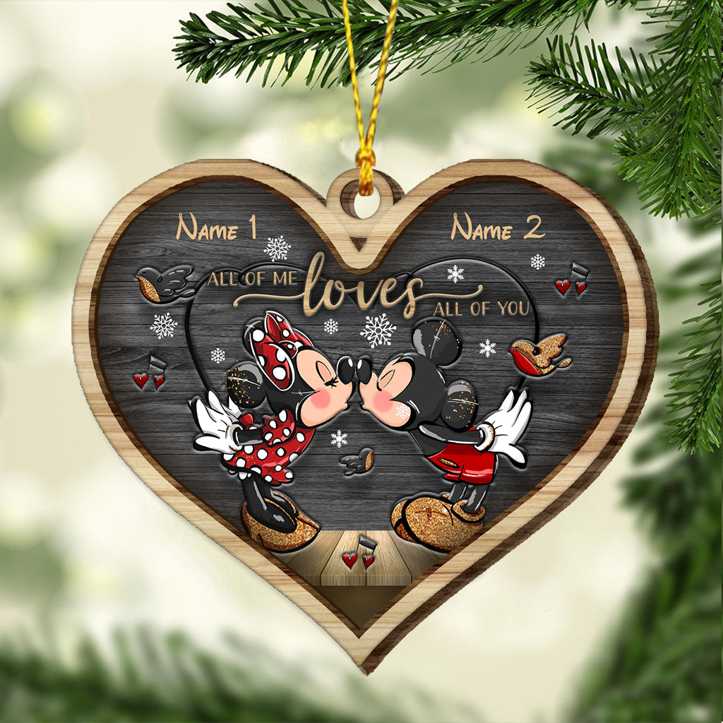 Personalized Layered Wood Christmas Ornament with Names | Unique Gift