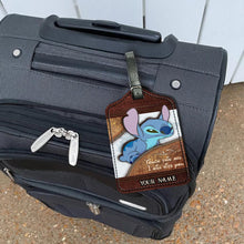 Load image into Gallery viewer, Personalized Leather Luggage Tag Custom Name Touch This Gift
