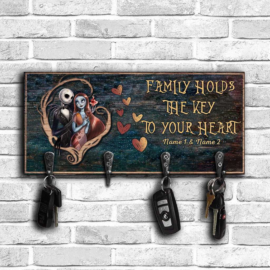 Personalized Family Key Rack with Names Unique Gift Idea