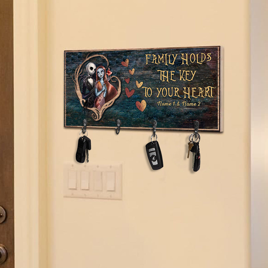 Personalized Family Key Rack with Names Unique Gift Idea