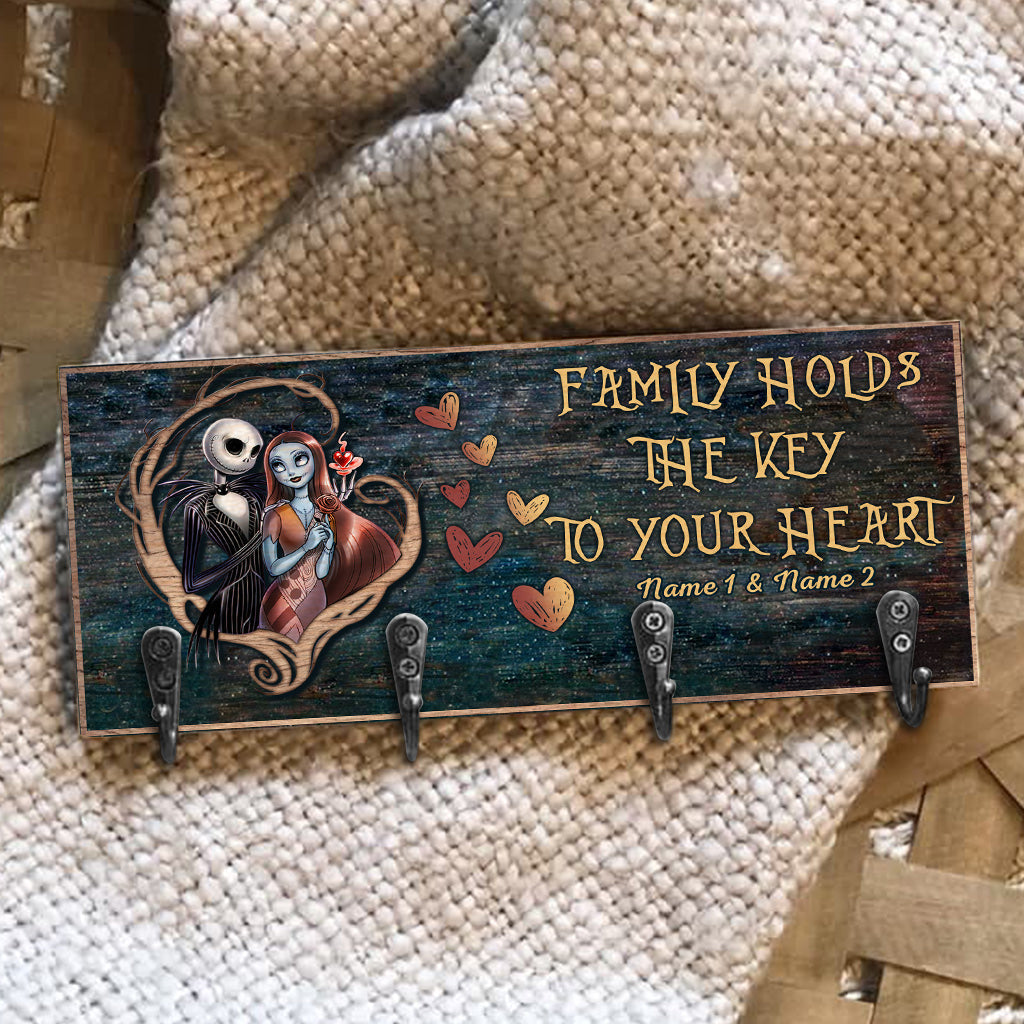 Personalized Family Key Rack with Names Unique Gift Idea