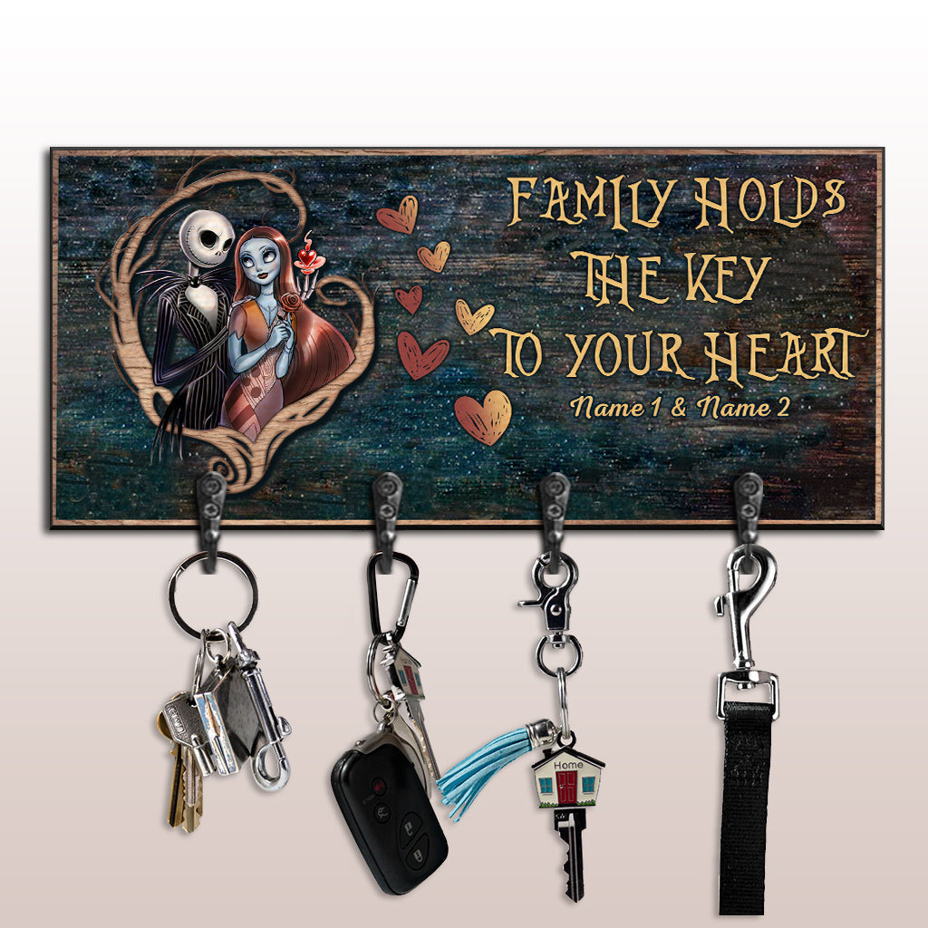Personalized Family Key Rack with Names Unique Gift Idea