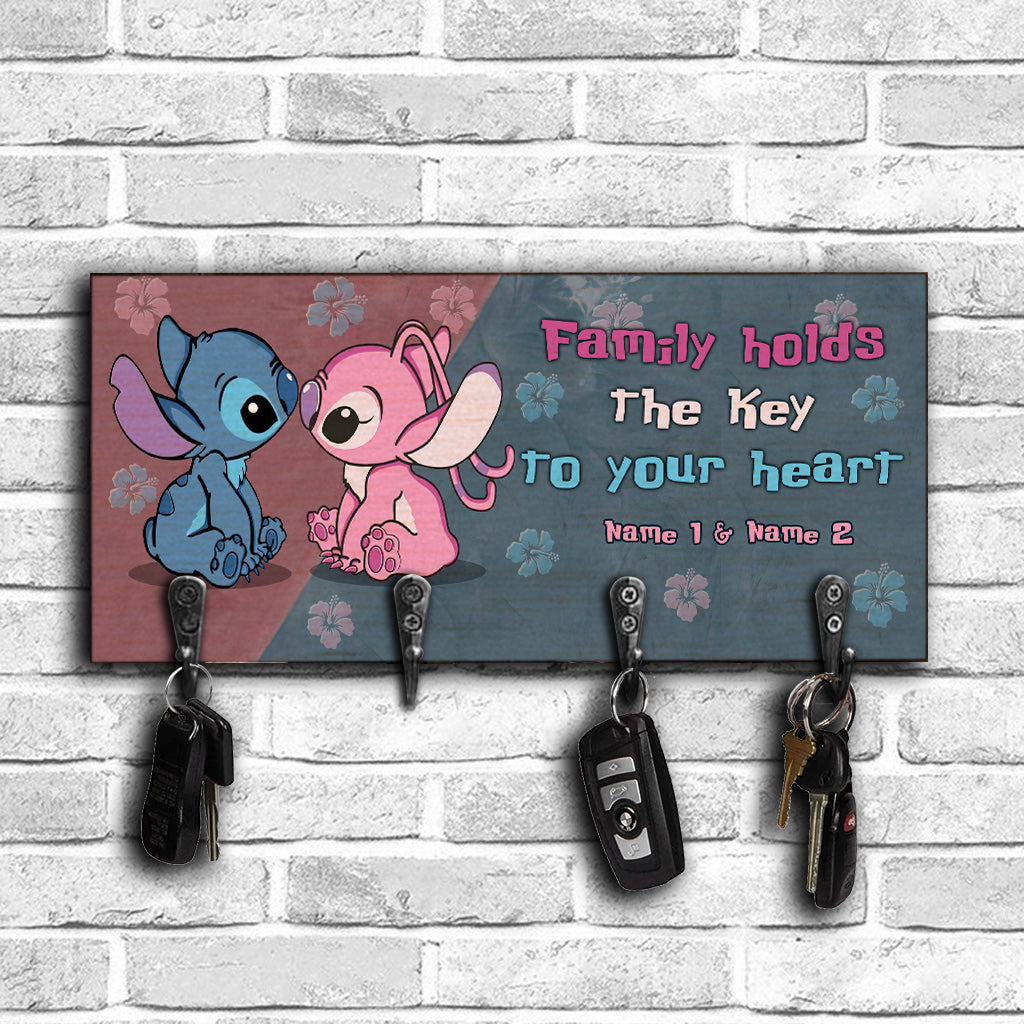 Personalized Ohana Key Rack Custom Name Gift for Family