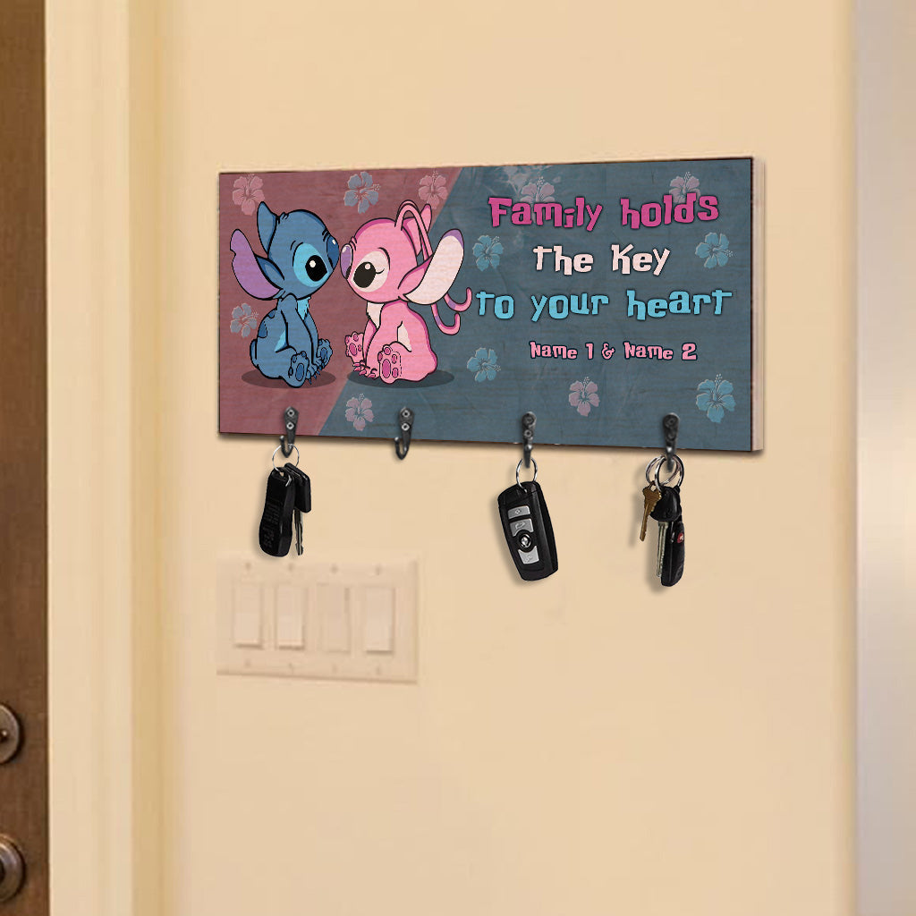 Personalized Ohana Key Rack Custom Name Gift for Family