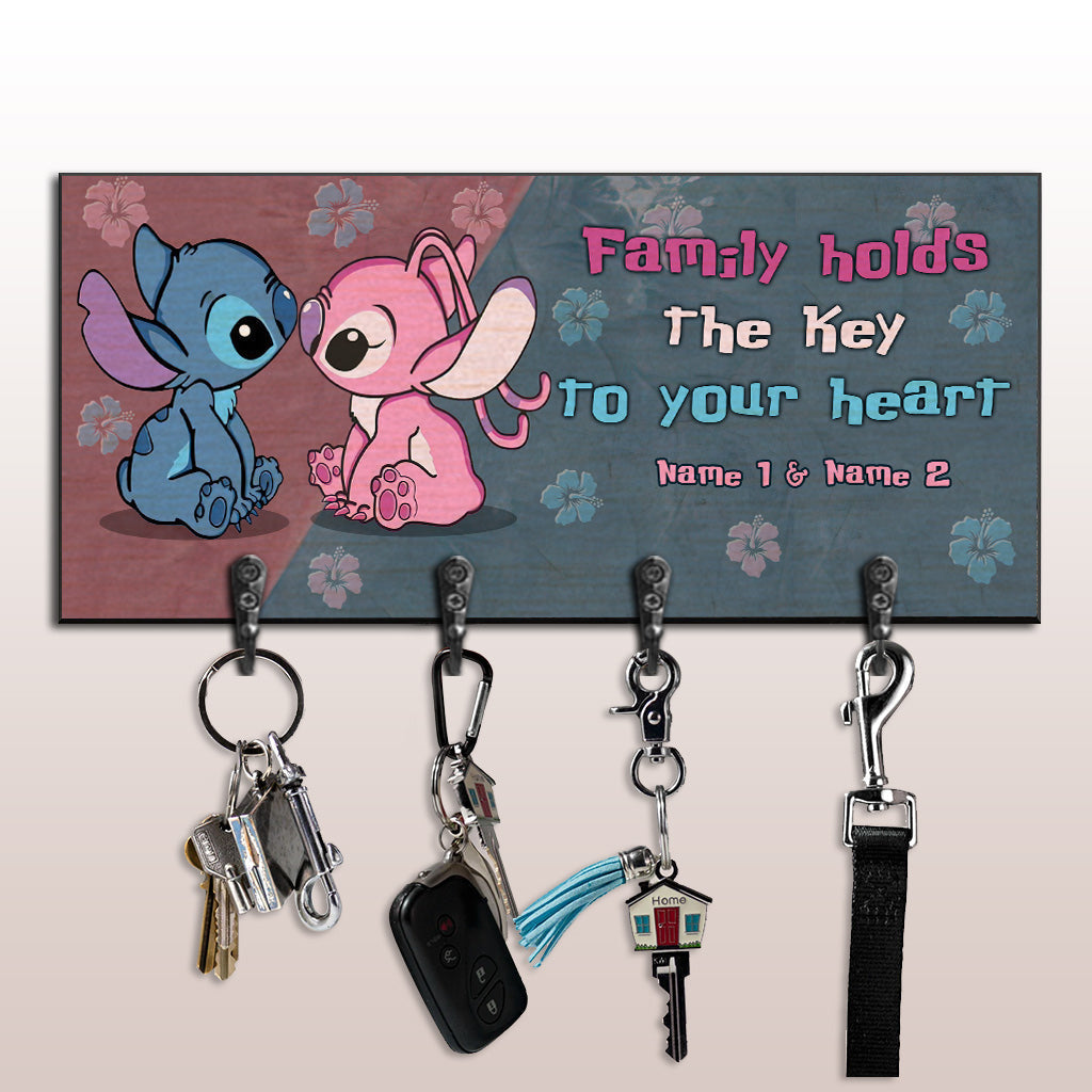 Personalized Ohana Key Rack Custom Name Gift for Family