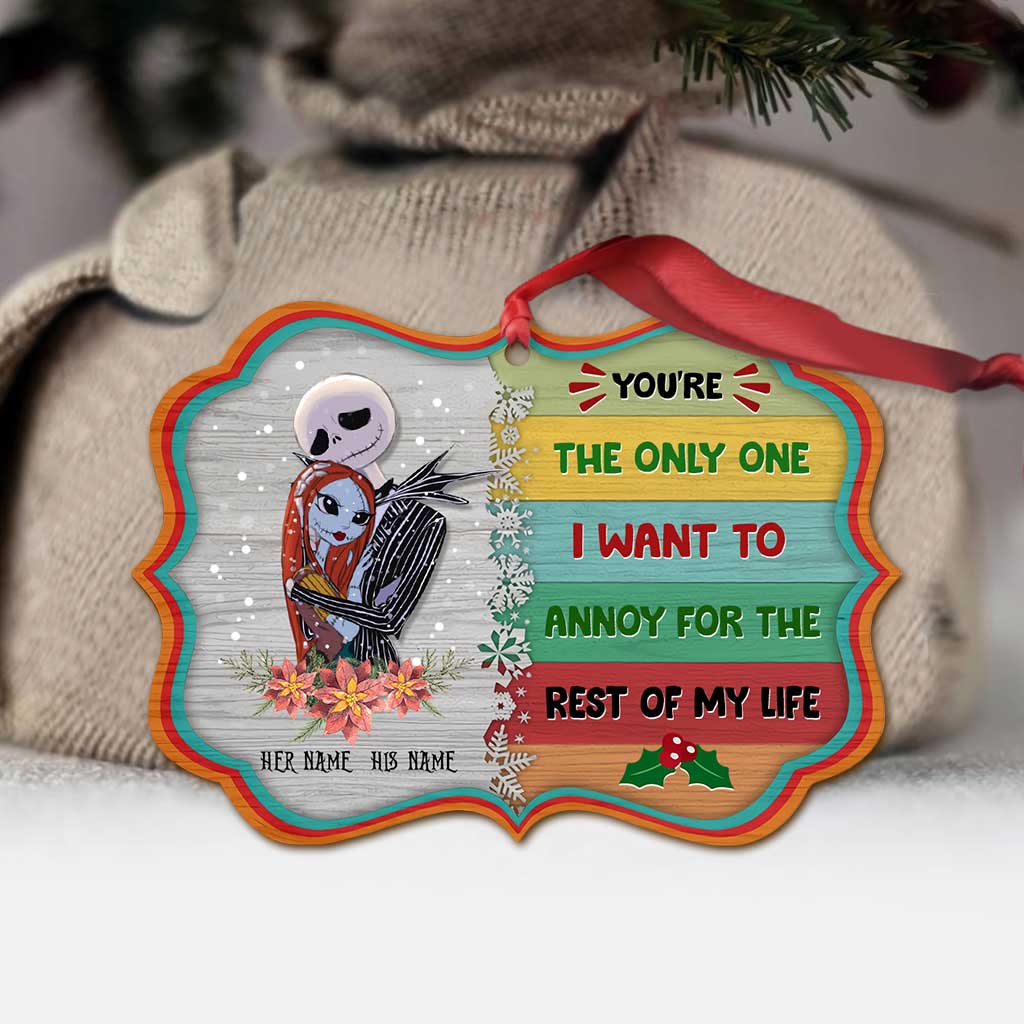 Personalized Nightmare Before Christmas Ornament Custom Names Gift for Couples