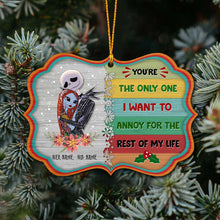 Load image into Gallery viewer, Personalized Nightmare Before Christmas Ornament Custom Names Gift for Couples
