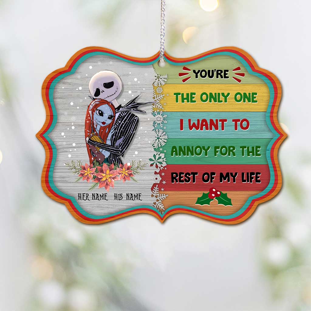 Personalized Nightmare Before Christmas Ornament Custom Names Gift for Couples