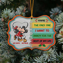 Load image into Gallery viewer, Personalized Christmas Mouse Ornament Customizable Gift for Couples
