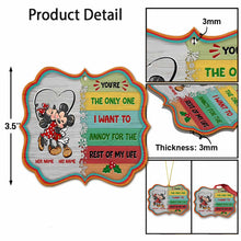 Load image into Gallery viewer, Personalized Christmas Mouse Ornament Customizable Gift for Couples
