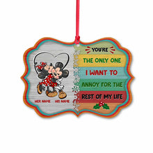 Load image into Gallery viewer, Personalized Christmas Mouse Ornament Customizable Gift for Couples
